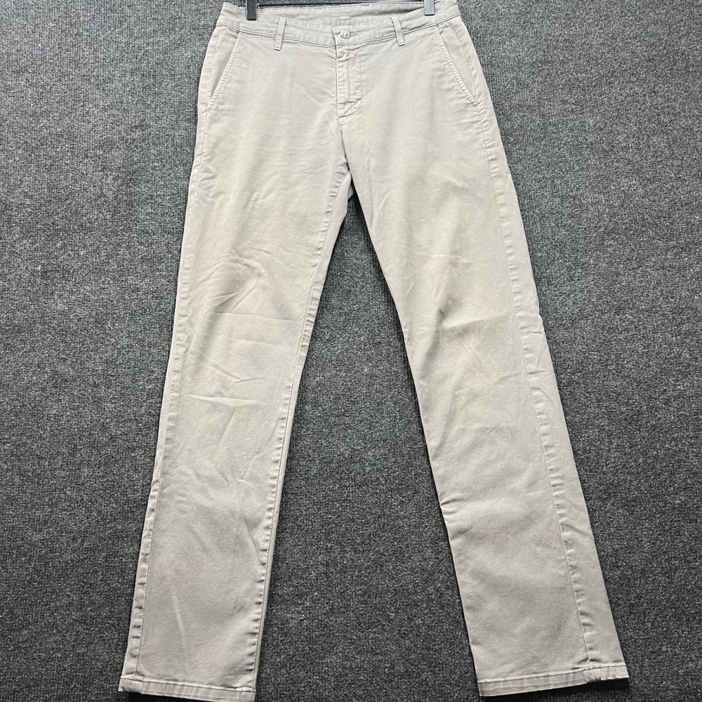 AG Adriano Goldschmied Slim Khaki Regulations Chinos Grey Mens 30 1137EST-MGR-B